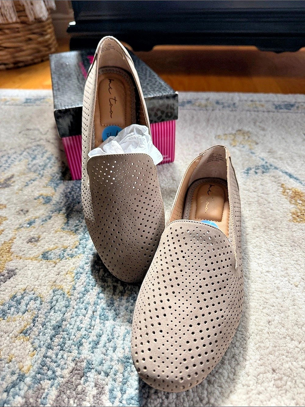 Me Too Perforated Flats in Tan US 7.5 NEW